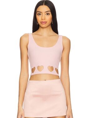 Lovers & Friends Crop Top with Heart Cutouts